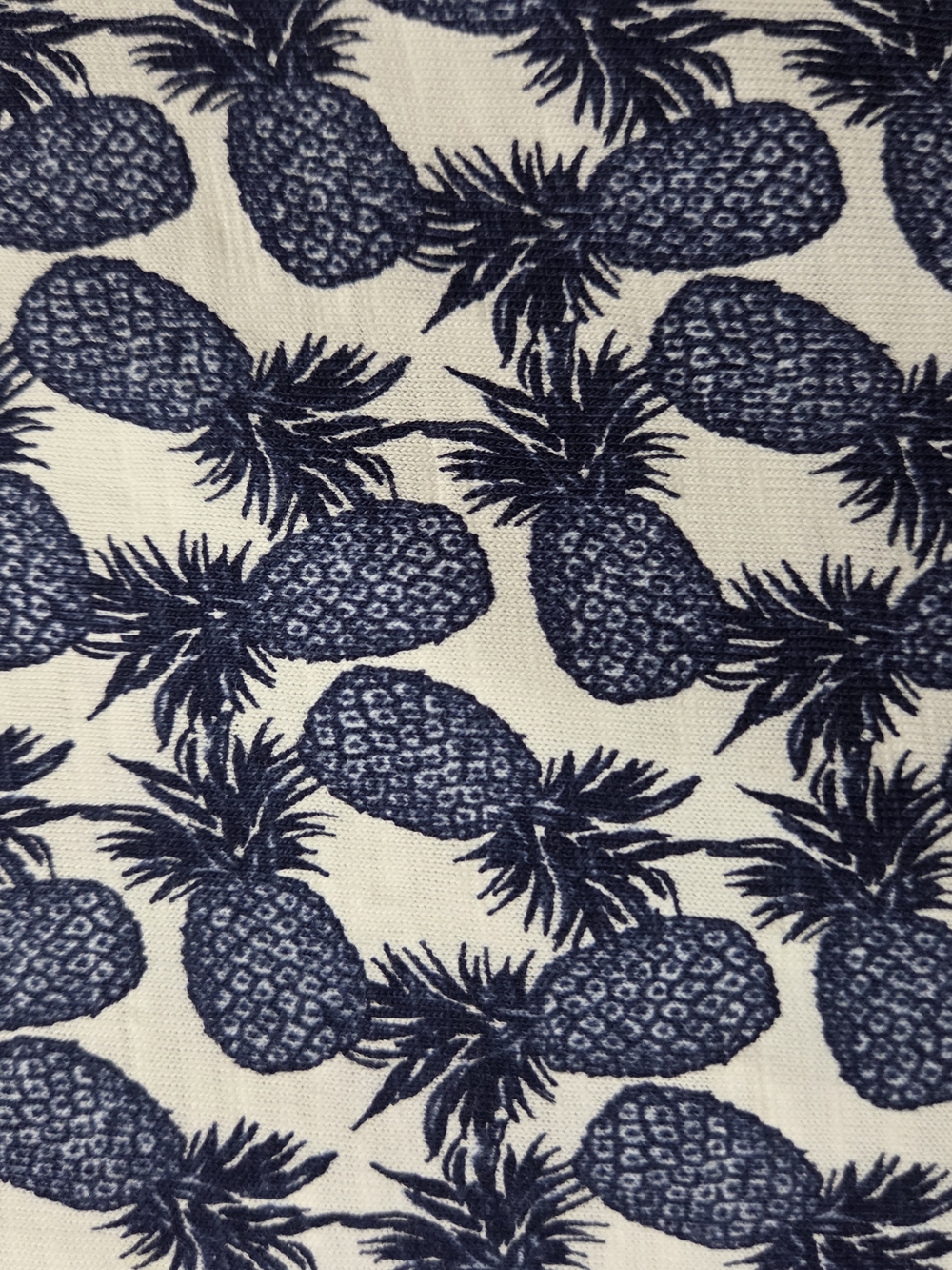 Boden Blue Pineapple Print Cap-Sleeve Jersey Dress - Size 16/18L - Picture 8 of 11